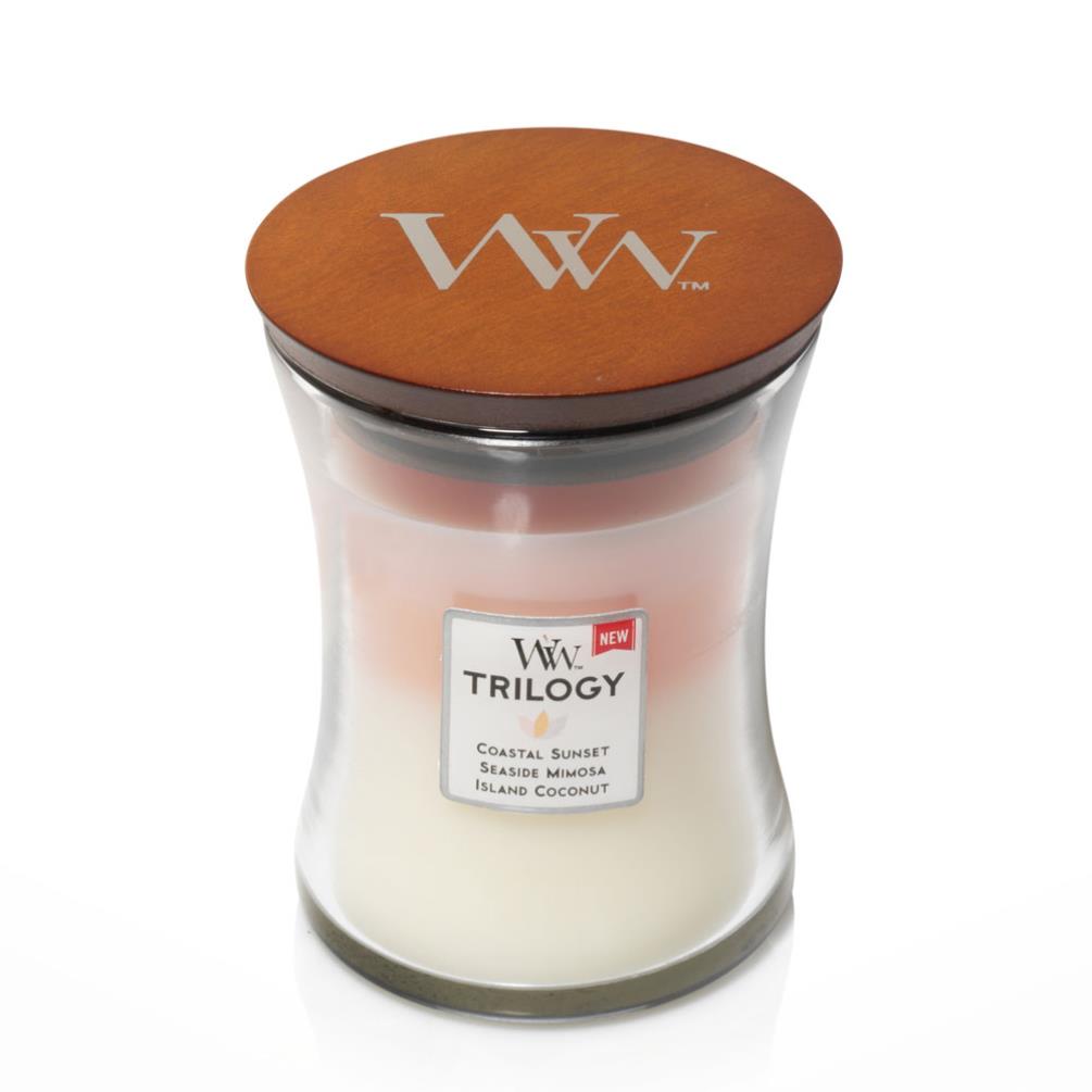 WoodWick Trilogy Island Getaway Medium Hourglass Candle Extra Image 1